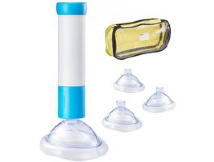VEVOR Dispositif Anti-étouffement Portable, Kit d’Urgence contre l’Asphyxie, avec 4 Masques Multi-tailles et 1 Sac, Trousse de Premiers Secours pour Retirer les Objets Bloqués, pour Maison École