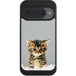 Nivocase Hülle für Google Pixel 10 Handyhülle NIVOcore Case Schwarz Feder Haustier Katze (Google Pixel 10), Smartphone Hülle, Schwarz