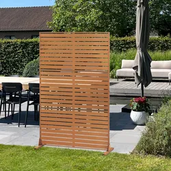Trennwand Nodepp Cortenstahl 180x120 cm Edelrost [casa.pro]