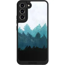 Nivocase Handyhülle für Samsung Galaxy S22+ Hülle NIVOpure Case Schwarz Abstrakt Baum Wald (Samsung Galaxy S22+), Smartphone Hülle, Schwarz