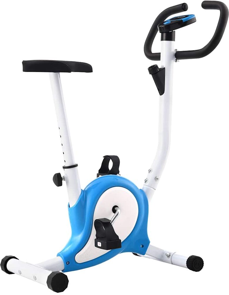 vidaXL Vélo d'appartement avec résistance à courroie Bleu