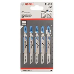 Bosch Stichsägeblatt Basic for Metal T 118 G 5er 2608631012