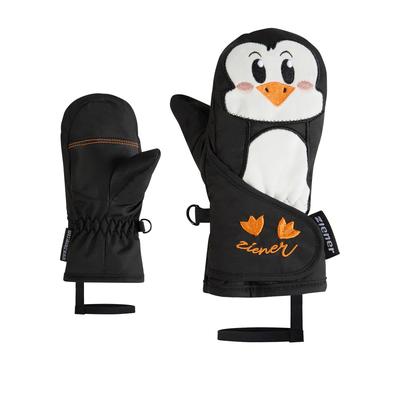 Fäustlinge ZIENER "LANIMALO-Z Kinder", Kinder, Gr. 1,5, schwarz, Kunstfaser, Handschuhe Fäustlinge, wasserabweisend, windabweisend, atmungsaktiv