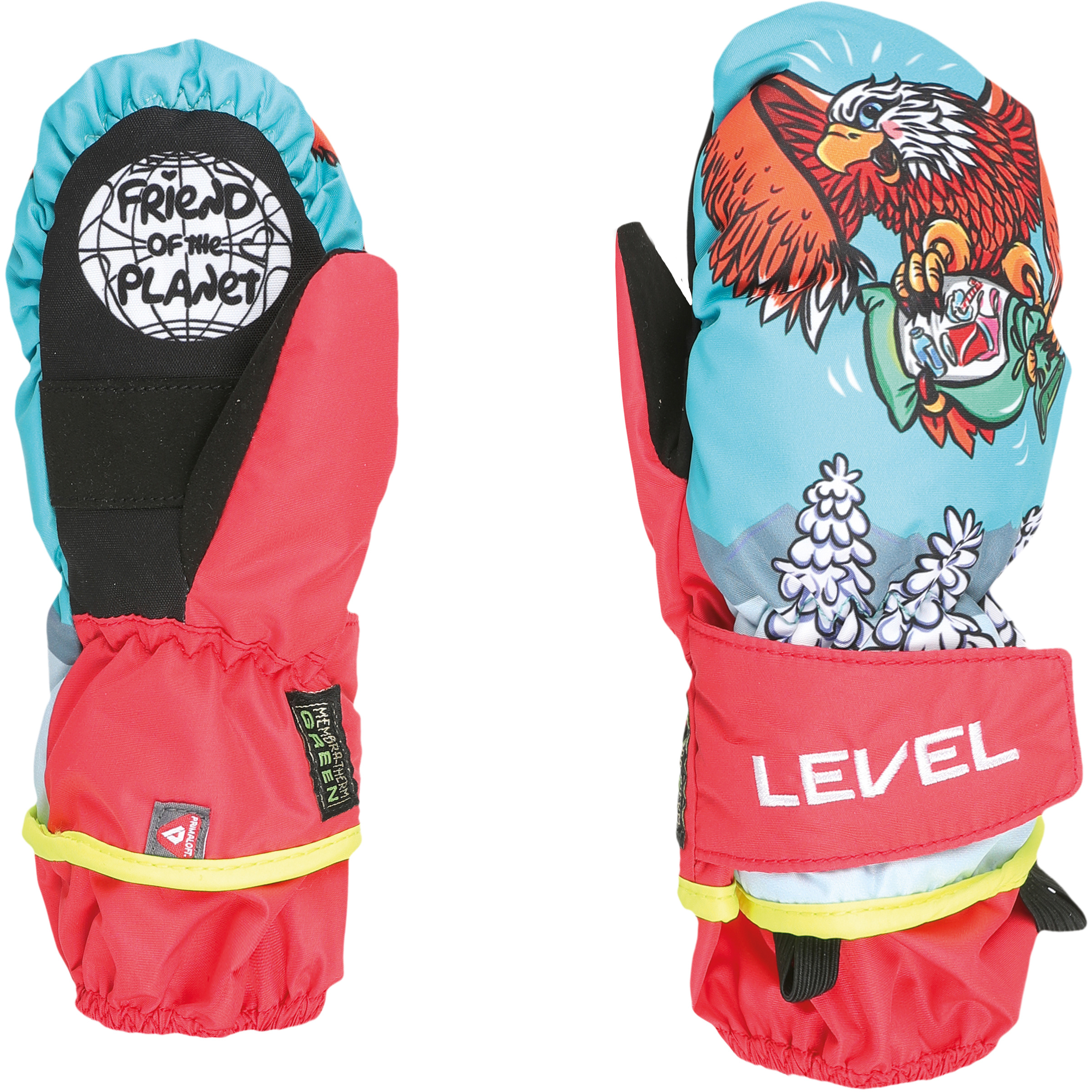 Level Animal Rec Kinder Skihandschuhe rot Größe S Freeride | Skifahren | Lifestyle | Splitboard Winddicht Wasserabweisend