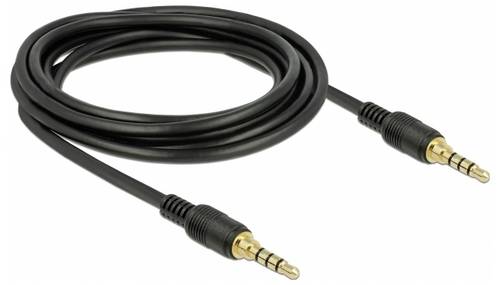 Delock 85601 Audio Verbindungskabel [1x Klinkenstecker 3.5mm - 1x Klinkenstecker 3.5 mm] 3m Schwarz