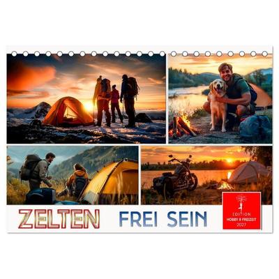 Zelten - frei sein (Tischkalender 2027 DIN A5 quer), CALVENDO Monatskalender