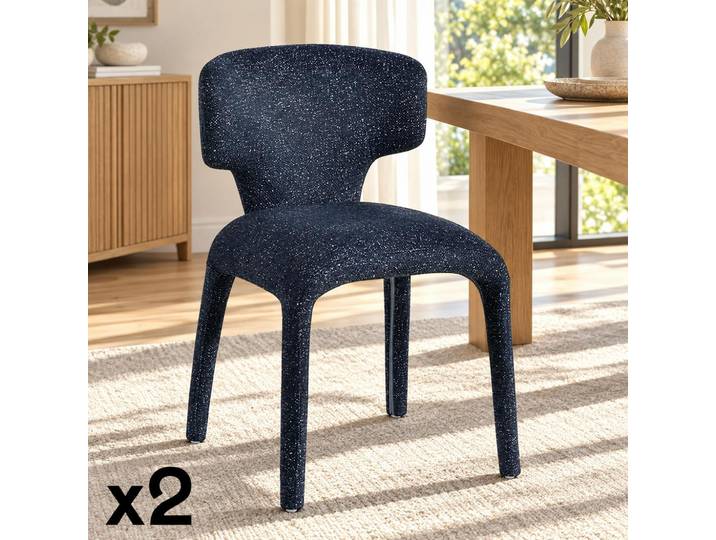 Chaise De Salle À Manger Design Bleue (lot De 2) Tulsa