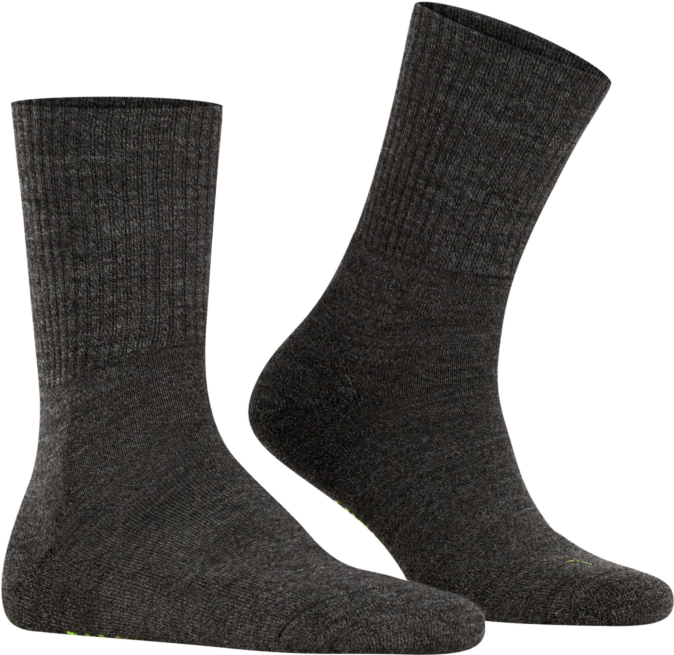 Socken FALKE "Walkie Light", Herren, Gr. 37-38, grau (smog (3150)), Obermaterial: 66% Schurwolle WV. 34% Polyamid PA., Socken Socken