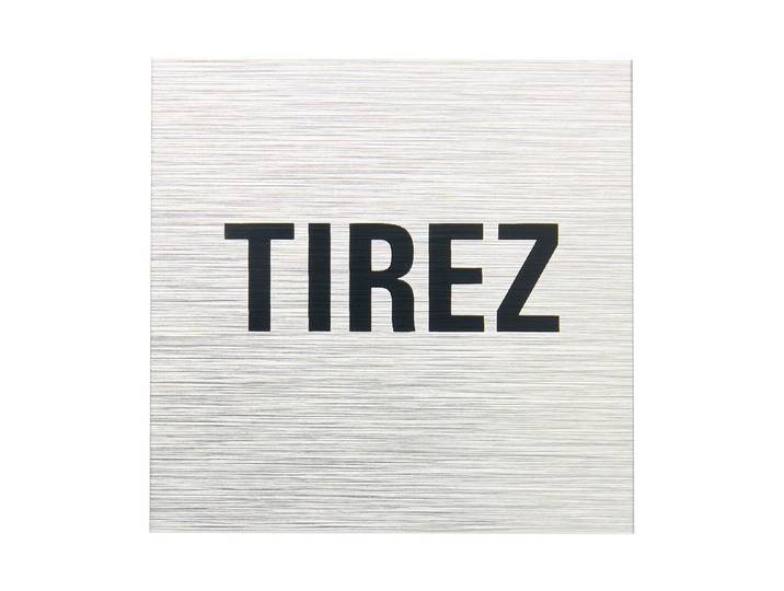 Alu-Schild Tirez ⌀ 6 cm