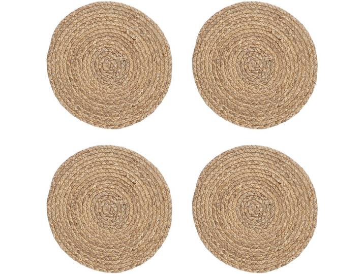 Platzset ZELLER PRESENT, beige (natur), Ø:38cm, Platzsets, Platzset, Wasserhyazinthe, Ø 38 cm