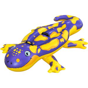 Bestway Schwimmtier 41502, aus PVC, Splashing Salamander, mit Haltegriffen, bis 60 kg, bunt, 191 x 119 cm