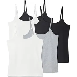 Tchibo - 5 Spaghetti-Hemdchen - Damen - Gr. L - schwarz