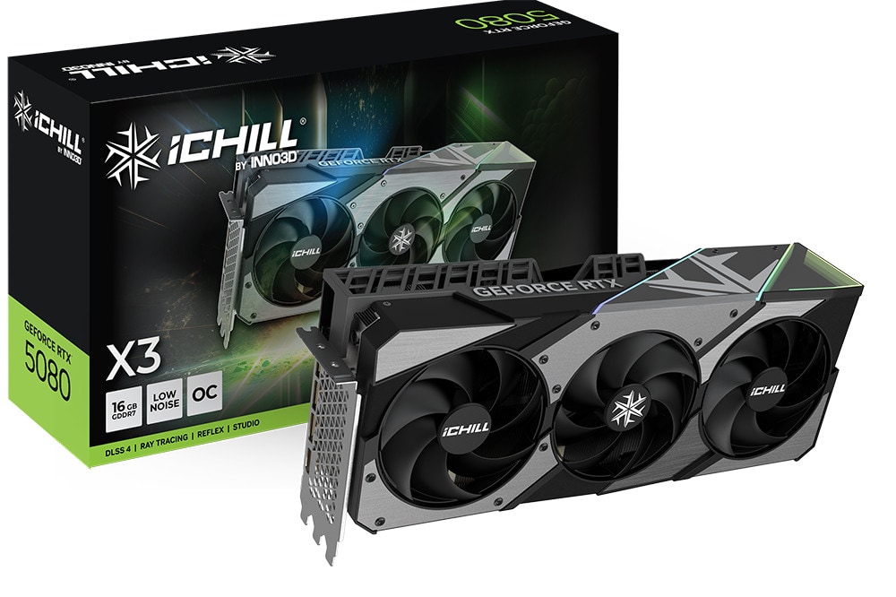 INNO3D GeForce RTX 5080 iCHILL X3 V2 OC Grafikkarte 16 GB