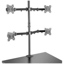 LINDY Zubehör TFT/LCD-TV Monitor-Tischhalterung 4 Display(s) 43,2 cm (17) - 71,1 cm (28) Schwarz Neigbar, Schwenkbar 40659