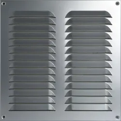 Wetterschutzgitter eckig zum Aufschrauben - 32x32 mm , Aluminium silber eloxiert