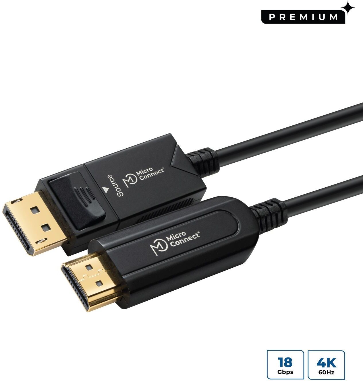 Microconnect Premium Optical Fibre DisplayPort 1.4 Cable 8K@60Hz 25m