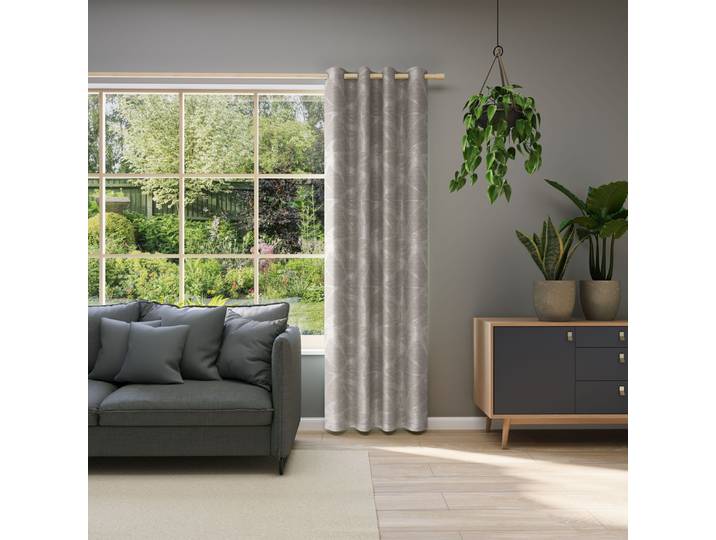 Vorhang NEUTEX FOR YOU BELUGA , grau, B:144cm H:245cm, Jacquard, Polyester, Gardinen, Vorhang, Jacquard mit Allover-Design