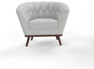 1Pc Modern Elegance Upholstered Barrel Accent Chair Sleek Barrel-Shaped Design Curved Edges Channel-Tufted Detailing Soft Velvet
