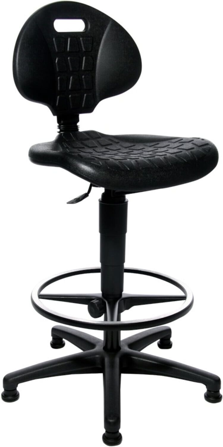 Topstar Arbeitsdrehstuhl Tec 20 Bodengleiter+Fußring Polyurethanschaum schwarz 590-840mm (72220 PU0T)