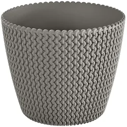 Prosperplast - Runde Kunststoffpflanztöpfe 11,5L Splofy in Grau, Ø29,5 x 24,9 cm