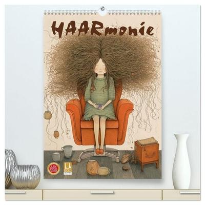 HAARmonie (hochwertiger Premium Wandkalender 2027 DIN A2 hoch), Kunstdruck in Hochglanz