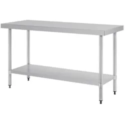 Vogue Edelstahl Arbeitstisch mit Regalboden 150 x 60cm