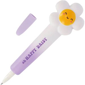 Legami Gelschreiber Squishy Squeezies - Daisy, Strichbreite 1 mm, Schreibfarbe schwarz