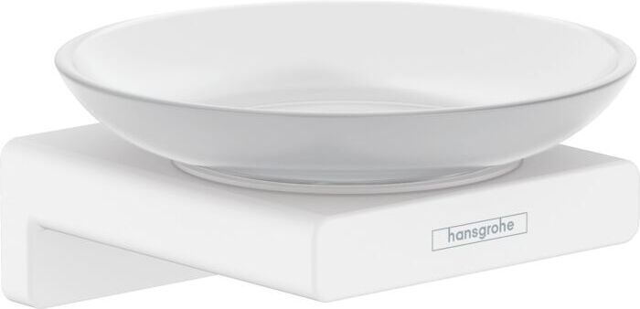 Hansgrohe AddStoris Seifenhalter 41746700 Wandmontage, Glas, Metall, mattweiß