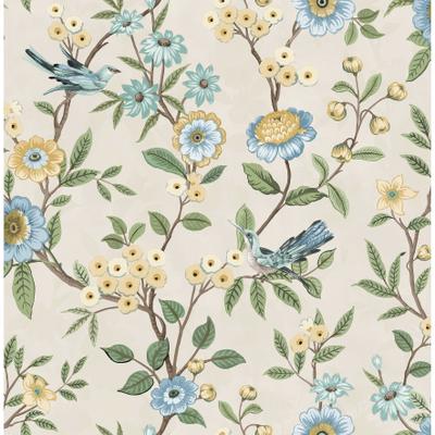 NuWallpaper - Gwendolyn Cream Peel and Stick Wallpaper