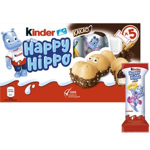 Kinder Schokoriegel Happy Hippo Cacao, 103,5g, je 20,7g, 5 Riegel