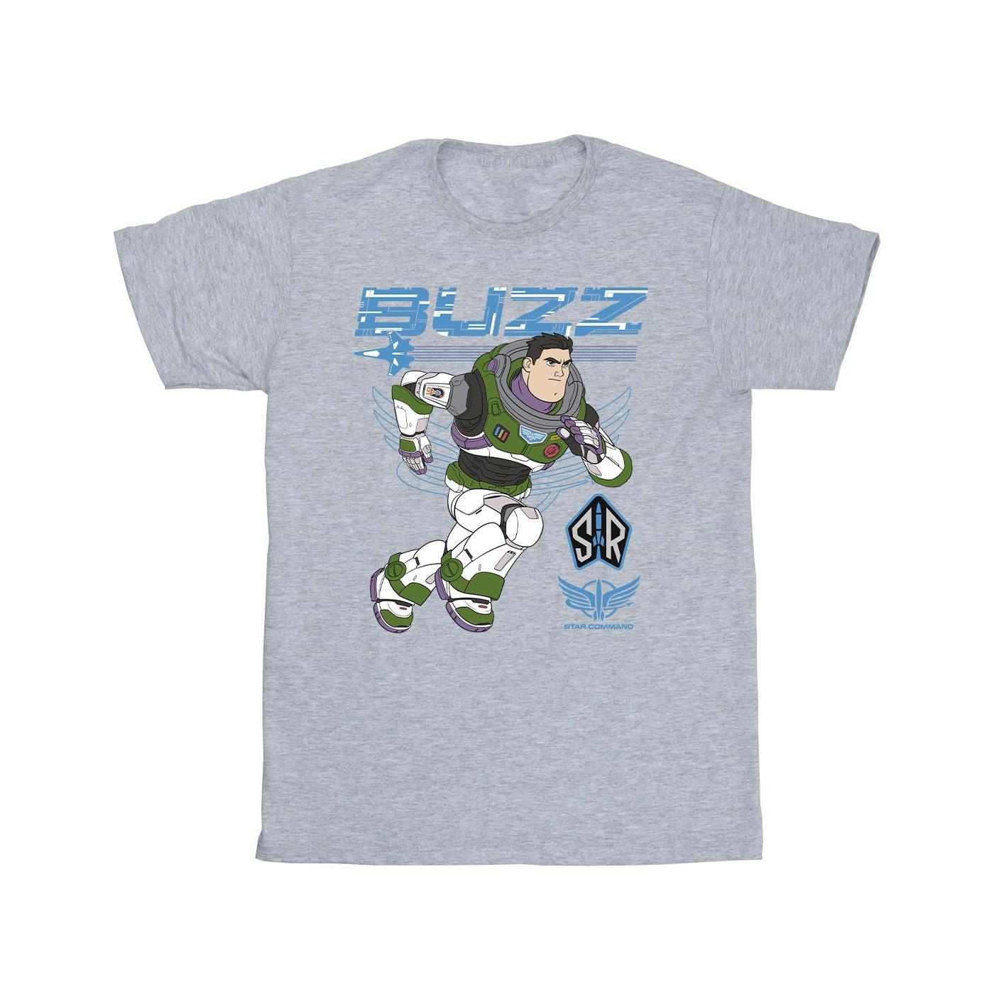 Disney Jongens Lightyear Buzz Run To Action T-Shirt (Sportgrijs)