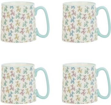 10 Strawberry Street Bella Animal Mugs, Set of 4