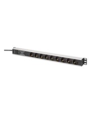 DIGITUS Aluminium PDU Rackmountable Frequenz filter 2m 16A 3600W,230VAC 50/60Hz,7x safety,2x outlet (DN-95438)