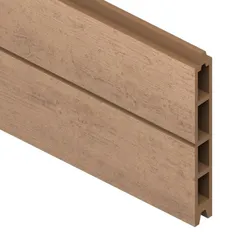 TraumGarten Sichtschutzzaun Einzelprofil SYSTEM WPC CLASSIC Mandel Sichtschutz Steckzaun Lamellenzaun
