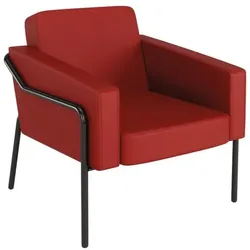 meet Sessel »meet - Medso L« Modell Klassik Kunstleder rot, 42.6 cm