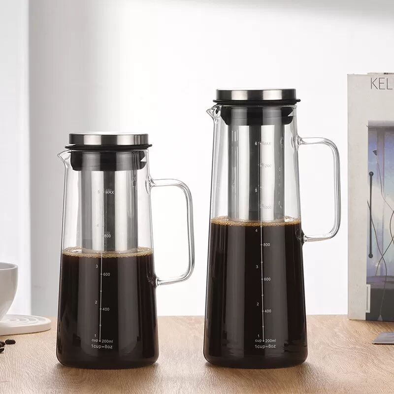 INF 1000ML Glaskaraffe für Cold Brew Kaffee mit Griff