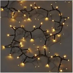 Hellum, Lichterkette, Led Lichterkette aussen Cluster I 23,98m 1200 LED Cluster Lichterkette warmweiss mit Timer I St (23.98 m)