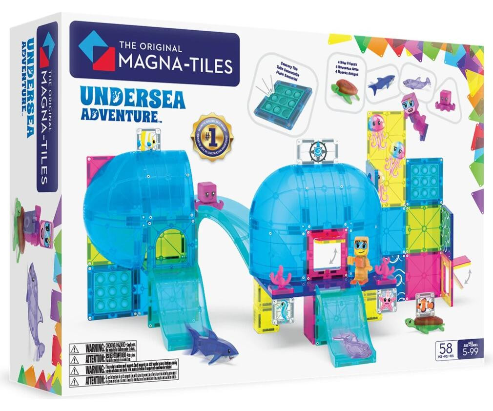 Magna Tiles Magnetic Kit Underwater Adventure - 58 stuks