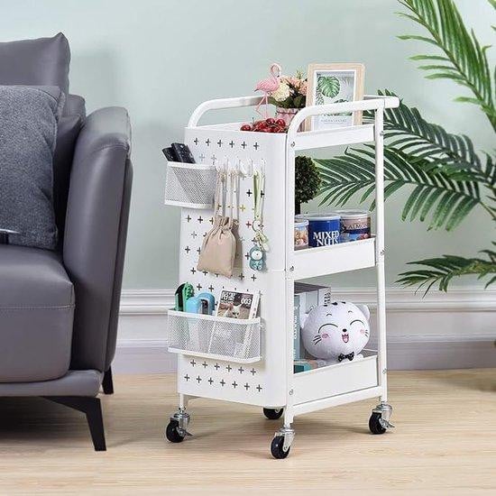 Famanu Keukenwagen, uitbreidbare serveerwagen, B/D/H: 30 x 45 x 76 cm
