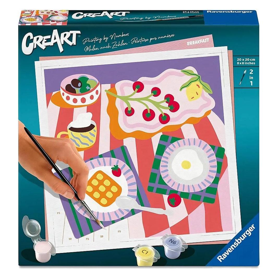 Ravensburger CreArt, Malen nach Zahlen Adults Trend - Frühstückszeit (12023197)