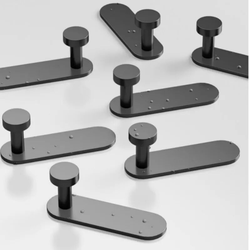 INF Hochleistungs-Wandhaken [4er-Pack] Schwarz