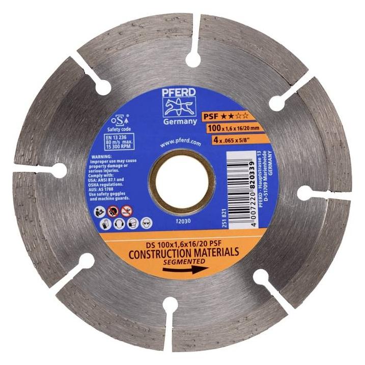 Pferd Diamond cut-off wheels for the construction industry, segmented type PSF (68300037)