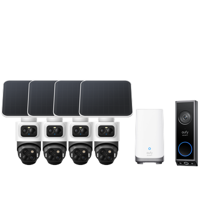 eufyCam S4 4-Cam Kit + Video Doorbell E340 bundle