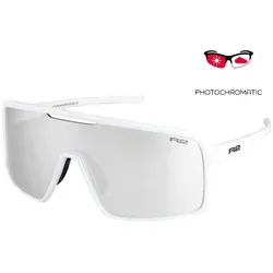 R2 Winner Sonnenbrille mattweiß/fotochromatische Gläser