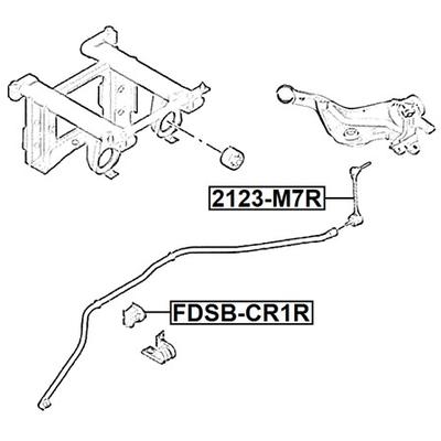 FEBEST Stange/Strebe, Stabilisator Hinterachse 2123-CR1 für Ford