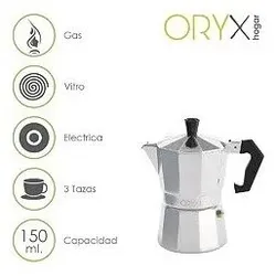 ORYX Aluminium-Kaffeemaschine 3 Tassen (150 ml.) Classic