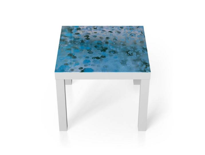 DEQORI Couchtisch 'Blauer Traum', Glas Beistelltisch Glastisch modern