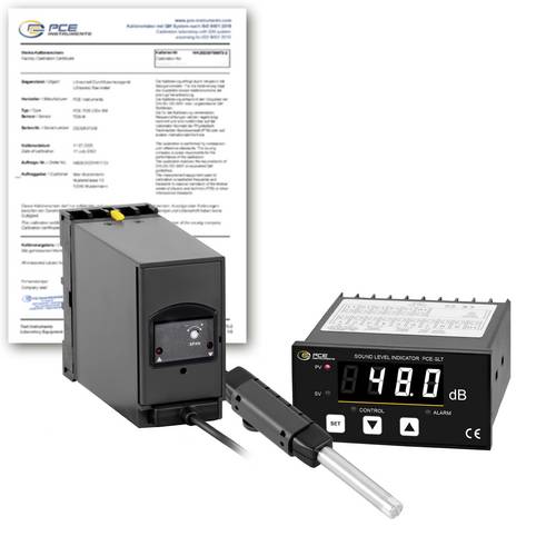 PCE Instruments Schallpegel-Messgerät kalibriert (ISO) PCE-SLT-ICA 30 - 130 dB