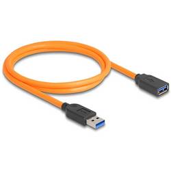 Delock USB-Kabel USB-A Stecker, USB-A Stecker 1.00 m Schwarz 87963