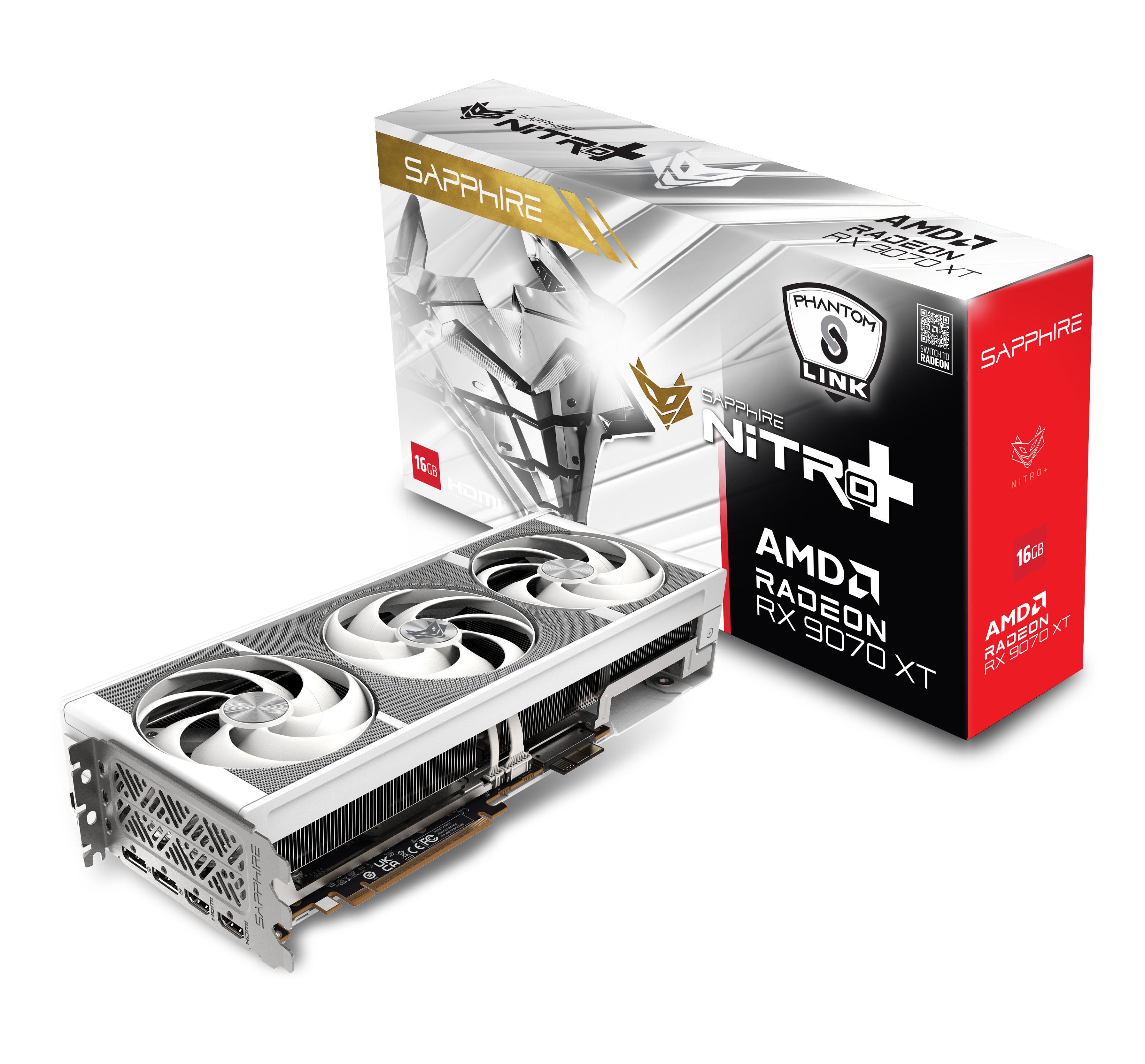 SAPPHIRE NITRO+ AMD Radeon RX 9070 XT PhantomLink Polar Edition 16GB GDDR6 11348-09-20G